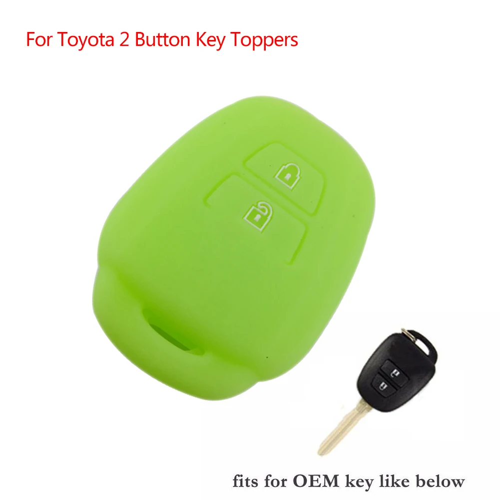 

SILICONE SKIN COVER PROTECT SMART REMOTE KEY CASE FOB SHELL 2 BTN FORTOYOTA