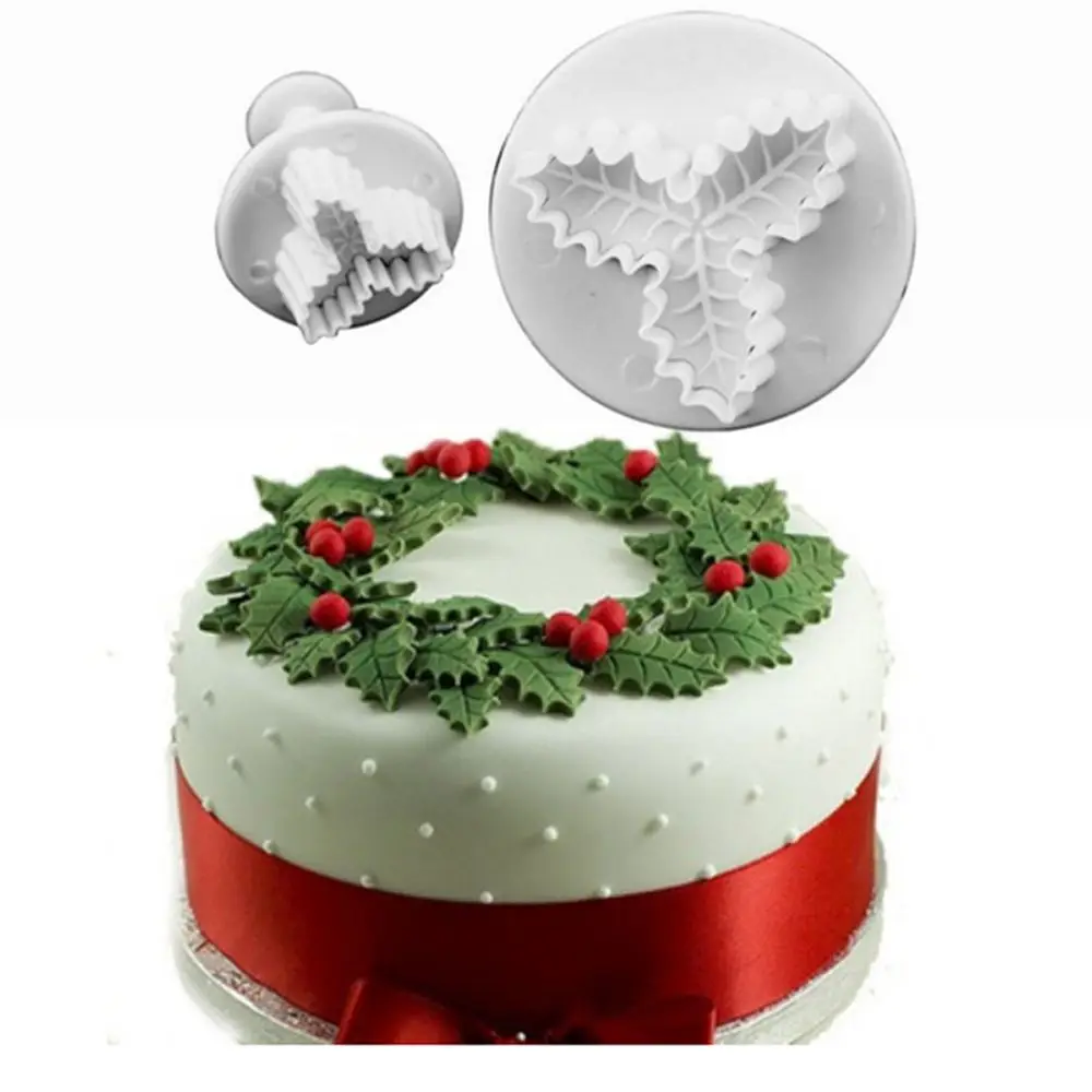 4 шт./компл. инструменты для резки печенья Холли форма торта сахарного ремесла