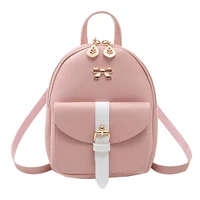 womens mini backpack luxury pu leather kawaii backpack cute graceful bagpack small school bags for girls bow knot leaf hollow
