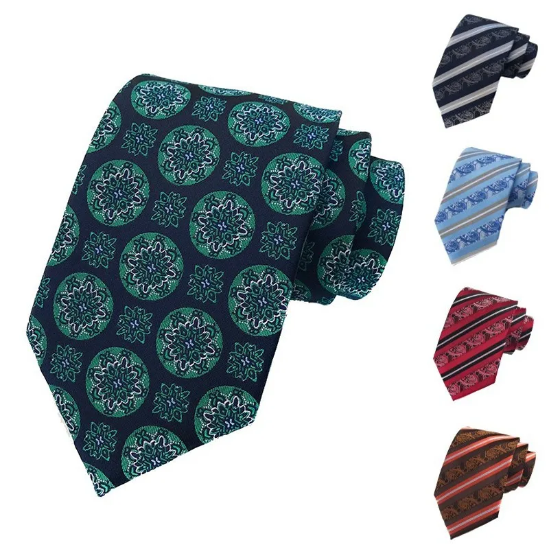 

8cm Mens Silk Tie Floral Necktie High Fashion Plaid Ties for Men Cotton Cravat Neckties