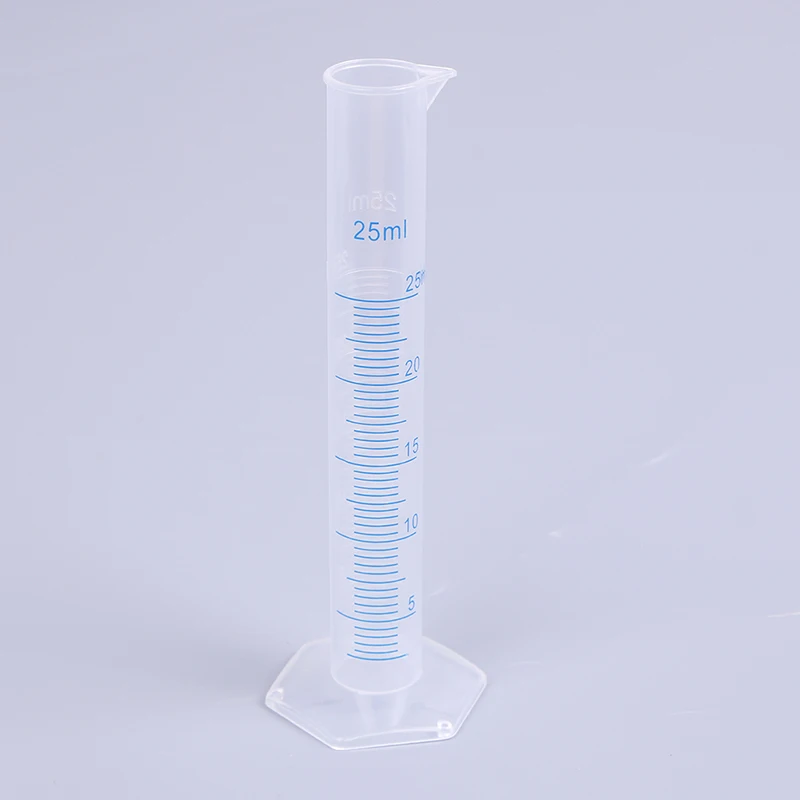 

25ml measuring cylinder blue scale acid and alkali resistant