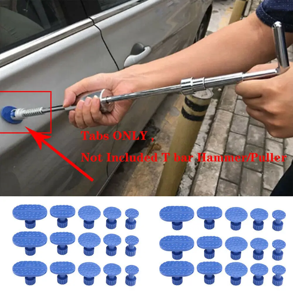 

30pcs Car Body Dent Removal Pulling Tabs Paintless Car Body Dent Puller Removal Glue Pulling Tabs Repair Tools