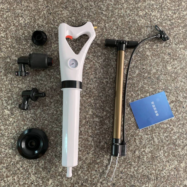 

High Pressure Pump Cleaner Dredge Toilet Plunger Air Drain Blaster Sink Pipe Clogged Remover Bathroom Pipe Bathtub
