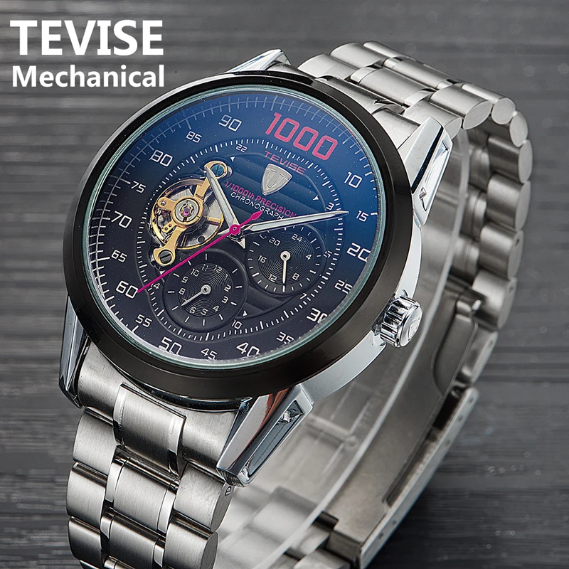 TEVISE автоматические часы мужские наручные часы tourbillon механические скелетные наручные часы мужские самоветер водонепроницаемые Relogio Masculino