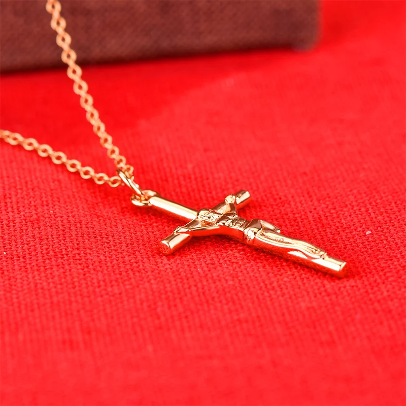 Женская цепочка для девочек христианские подарки винтажный крест подвеска с