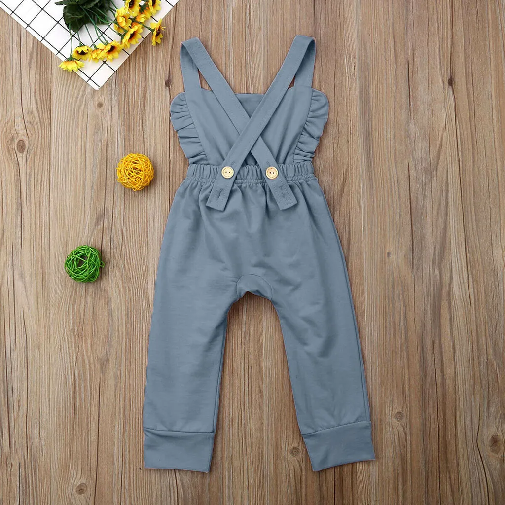 

baby romper Newborn Baby Girl Boy Backless Striped Ruffle Romper Overalls Jumpsuit Clothes