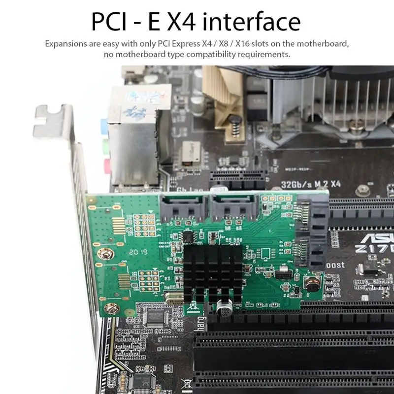 совершенно новый pci e x4 к sata 30 адапт