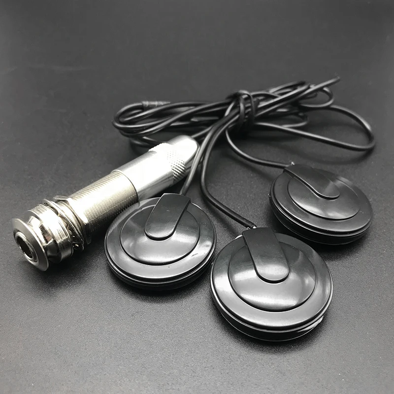 Универсальный 6 35 мм пьезозвукосниматель 3 датчиков для Акустическая гитара