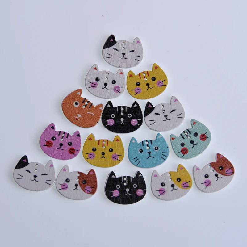 50 шт. деревянные пуговицы с двумя отверстиями для скрапбукинга|Пуговицы| |