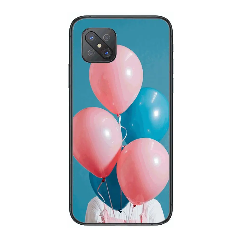 

Beautiful balloon Fashion Phone Case cover For OPPO A91 9 83 79 92s 5 F9 A7X Reno2 Realme6pro 5 black tpu cell cover