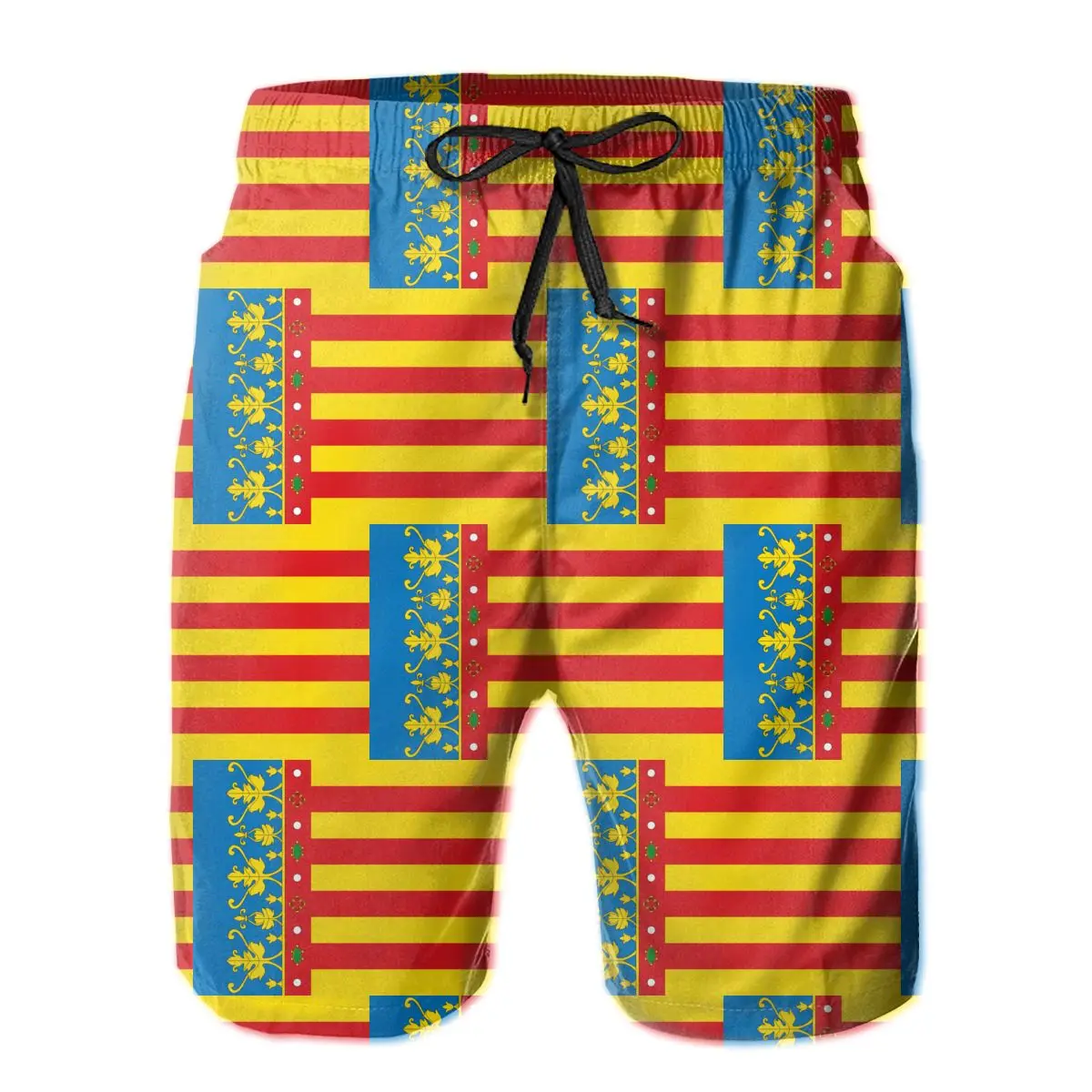 

Flags of the autonomous communities of Spain running Flag Of The Valencian Community Breathable Quick Dry Casual Hawaii Pants