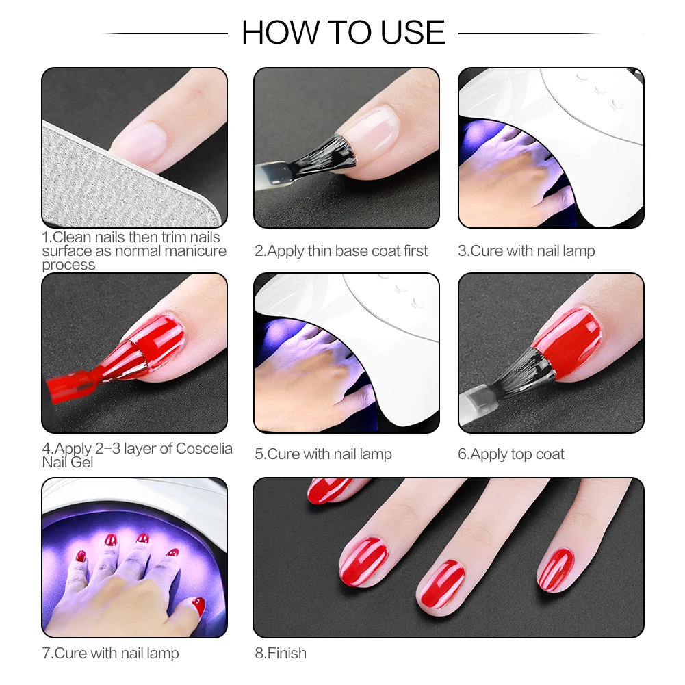 COSCELIA новый маникюрный набор УФ светодиодный USB лампа Сушилка Гель лак для ногтей