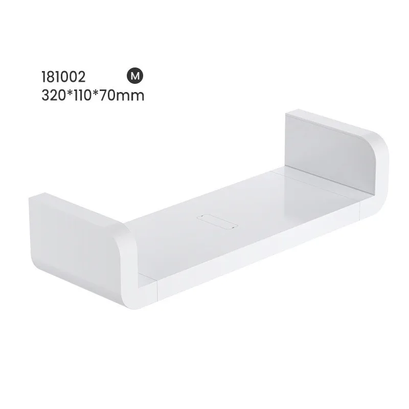 White M Новинка, практичная полка для ванной комнаты, настенный держатель, кухонная стойка для хранения, для дома, для хранения и организации, душевая полка, поднос для ванной комнаты, водонепроницаемый - Цвет: White M