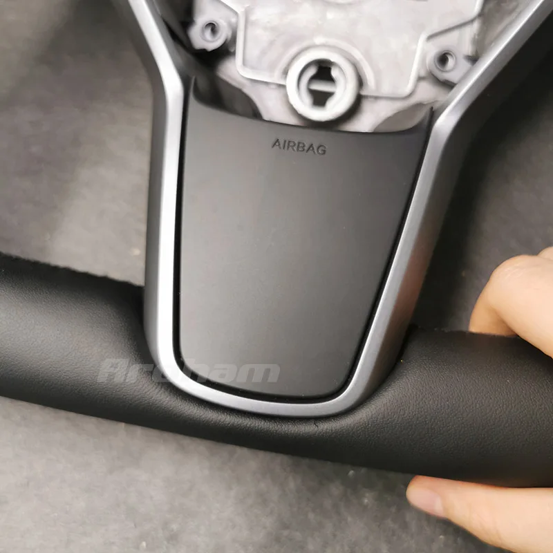 Aroham Yoke руль полностью черный кожаный для Tesla модель 3 Y 2017 2018 2019 2020 2021 | Автомобили и
