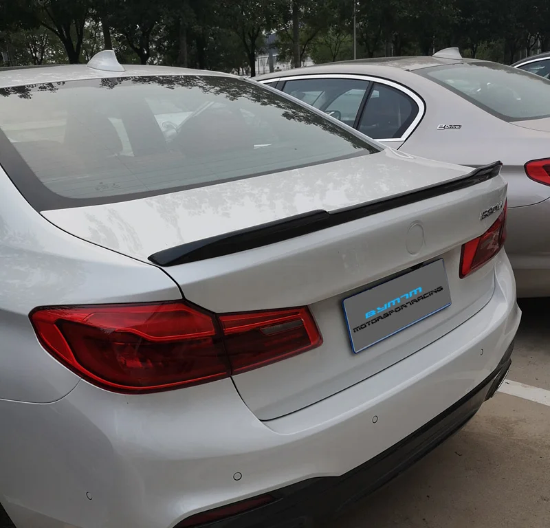 CS Стиль углеродного волокна багажник задний бампер спойлер для BMW 5 серии G30 G38 525i