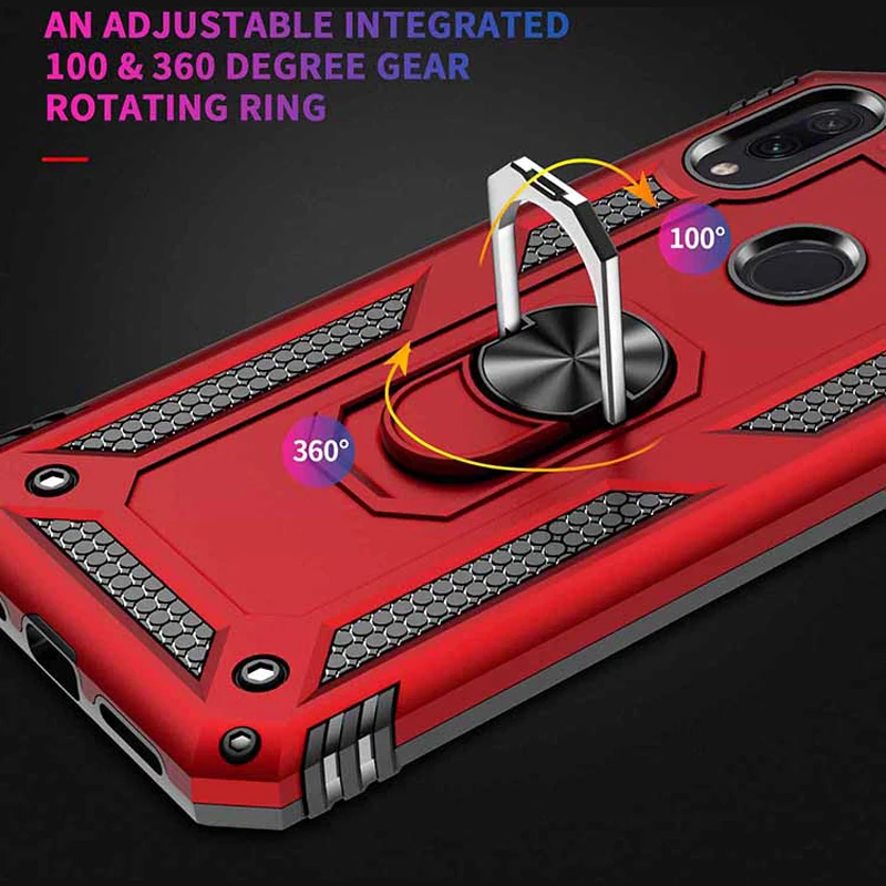 Redmi Note 7 бронированный металлический чехол-подставка с кольцом задняя крышка