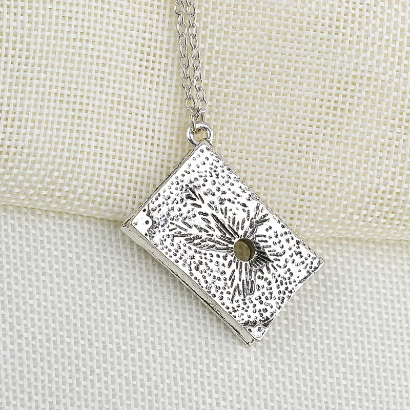 

Magic Horcrux Pendant Necklace Book Necklace With Teeth Metal Necklace
