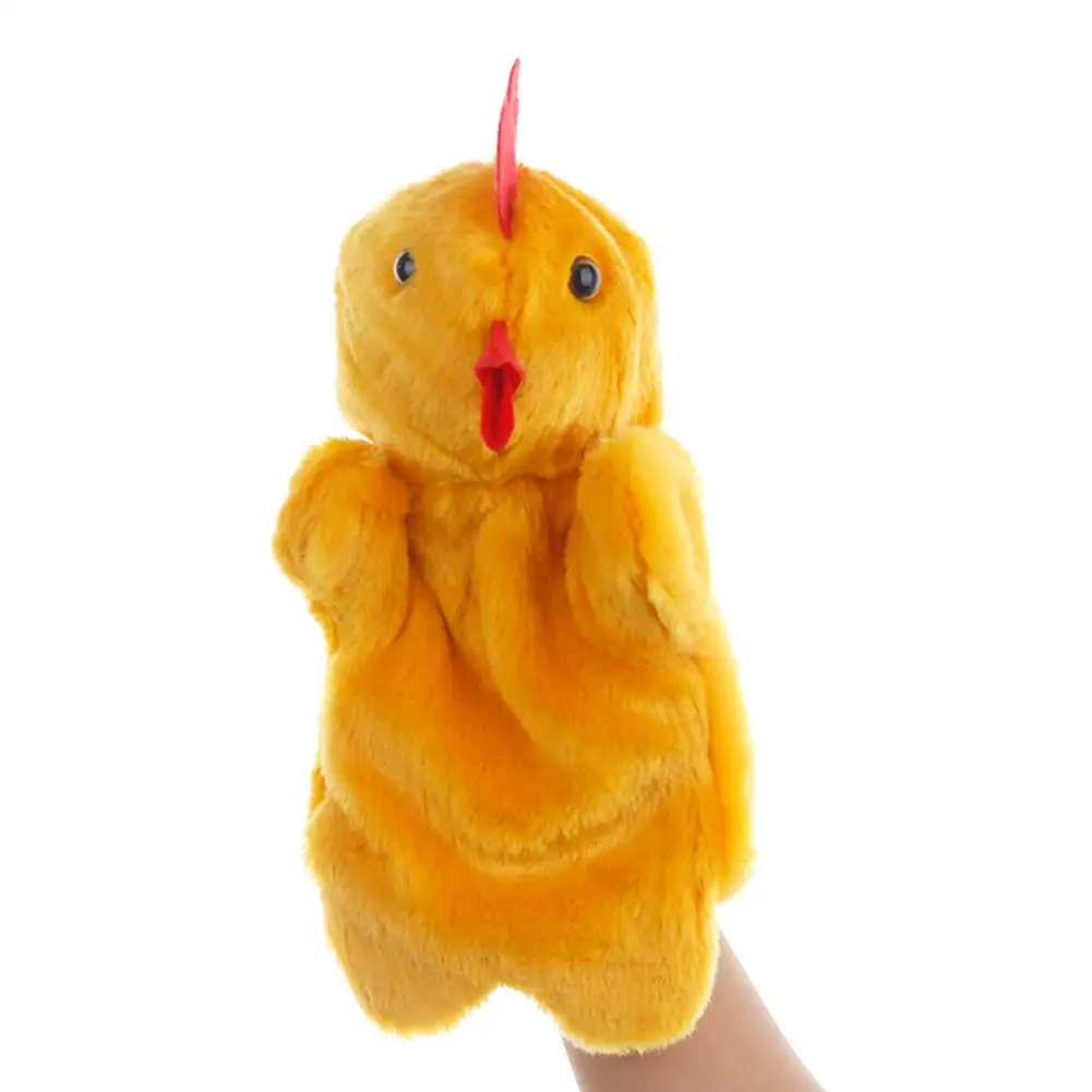 

27cm Rooster Hen Animal Plush Doll Hand Glove Puppet Kids Intelligent Toy Gift
