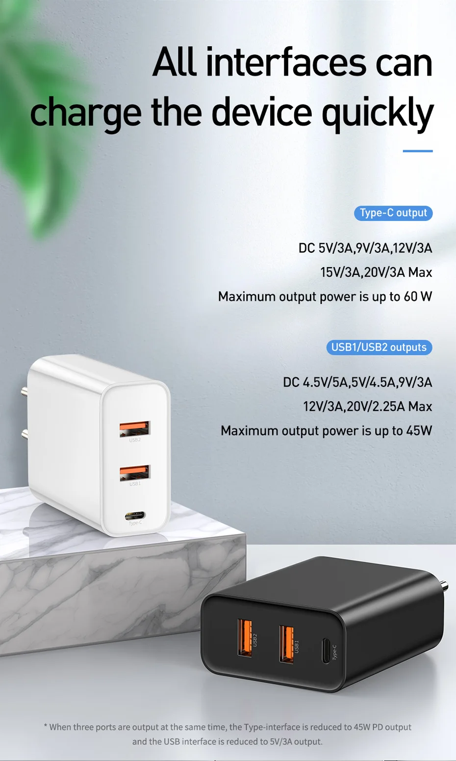 Baseus 3 порта USB PD зарядное устройство 60 Вт для iPhone 11 Pro Xs Max XR быстрое зарядное устройство для телефона Quick Charge 4,0 3,0 FCP SCP для Xiaomi huawei
