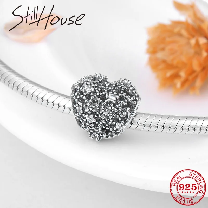 Бусины-шармы из серебра 925 пробы с фианитами | Украшения и аксессуары