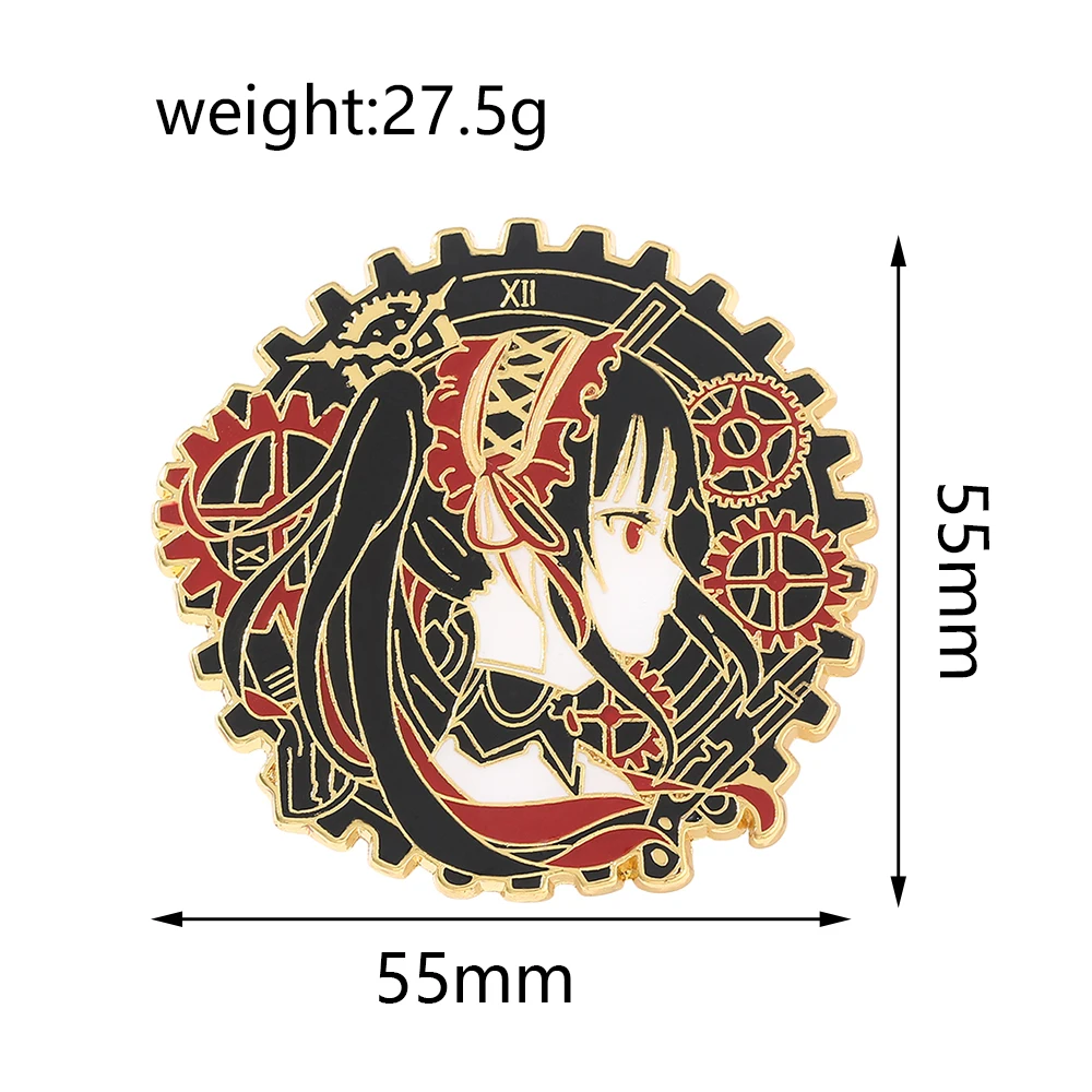 Эмалированные булавки для аниме свидания и прямого эфира изысканный значок