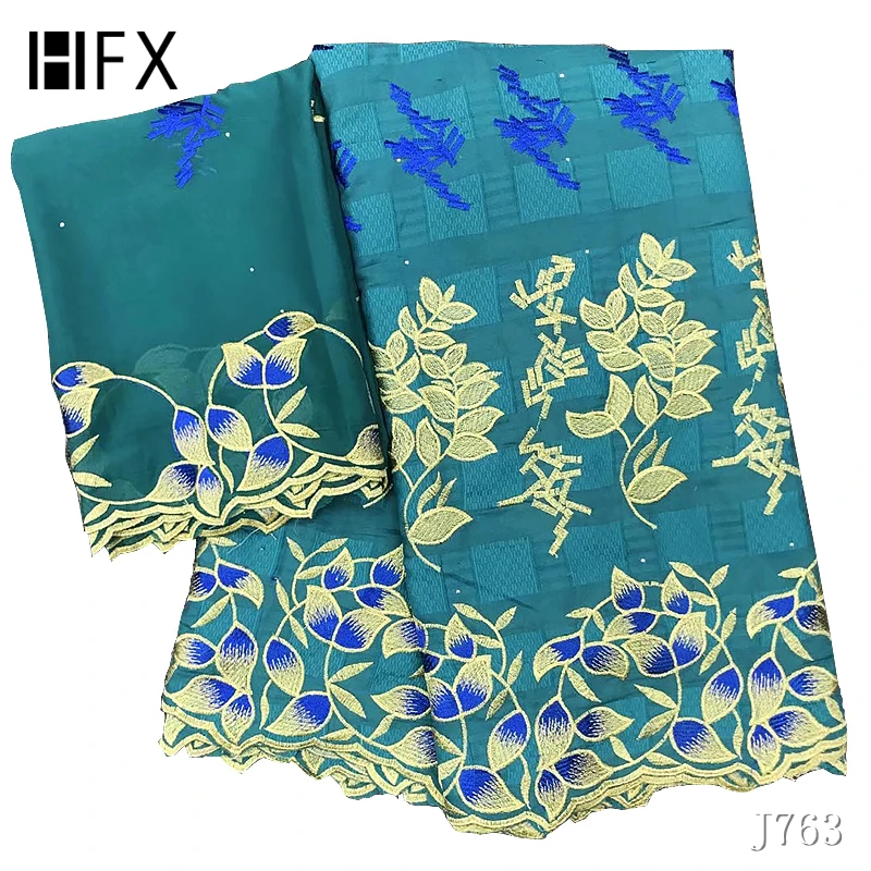 HFX африканская ткань вышивка Стразы хлопковая высокого качества Нигерия 2019