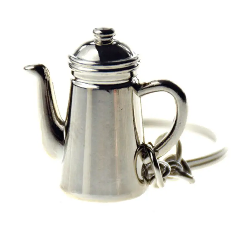 Креативный брелок для бариста в форме кофейного прибора металлический