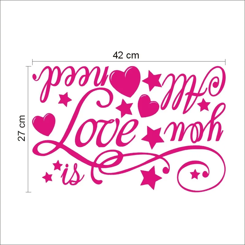 Милые все что вам нужно это любовь настенные наклейки для украшения комнаты