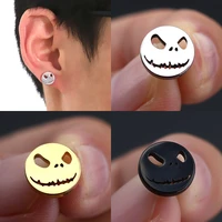 punk accessories fashion jewelry women round earring with motifs stud earrings on cartilage stainless steel mens jewellery 2021