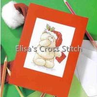 cd83 cross stitch kit card package greeting card needlework counted cross stitching kits christmas gift bear forever friends