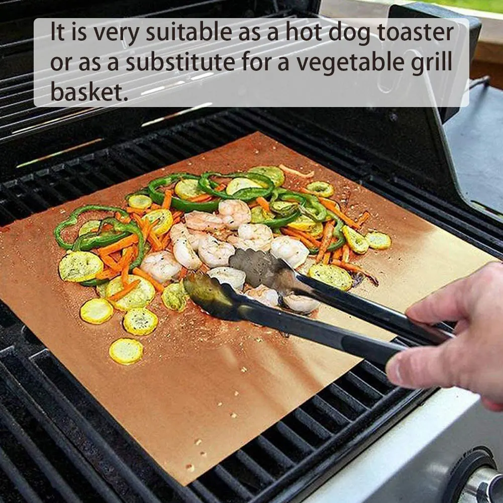 

BBQ Grill Mat Non-Stick PTFE Glass Fiber Charcoal Grill Oven Barbecue Liner Reusable Barbecue Heat Resistant Pad Bbq Accessories