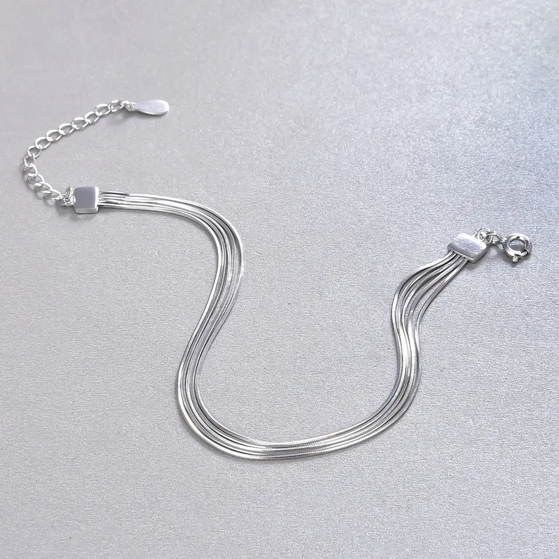 

S925 Sterling Silver Bracelet Sweet Style Accessories Girls Fashion Popular Personality Jewelry Wholesale