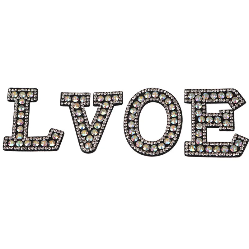 1 шт. буквы английского алфавита Стразы бусины нашивки аппликация шить на горный