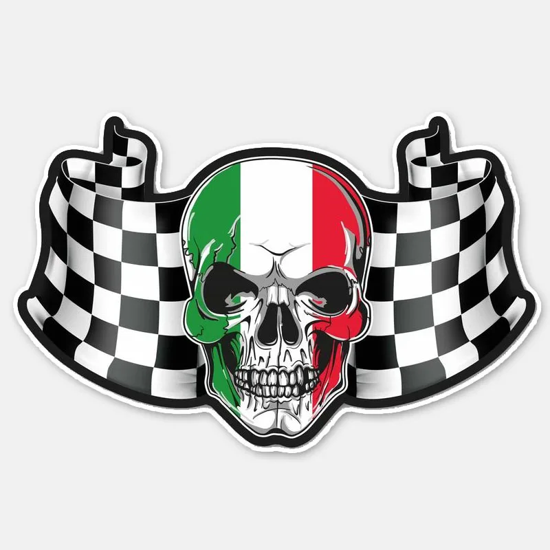 Креативные автомобильные стикеры DAWASARU итальянская виниловая наклейка с черепом