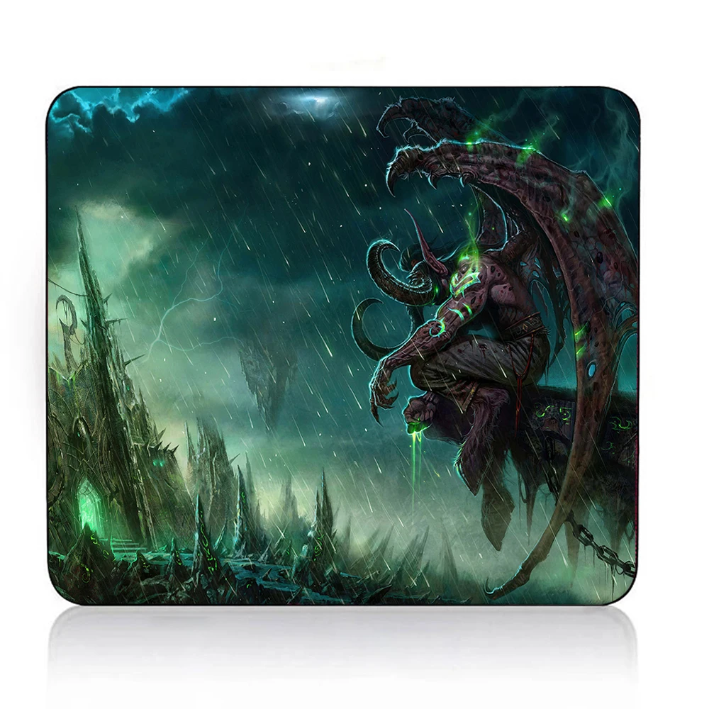 Мышь для игр World of Warcraft Illidan, большой игровой коврик для мыши, подставка для клавиатуры, ПК Геймер XXL, офисный коврик для мыши.