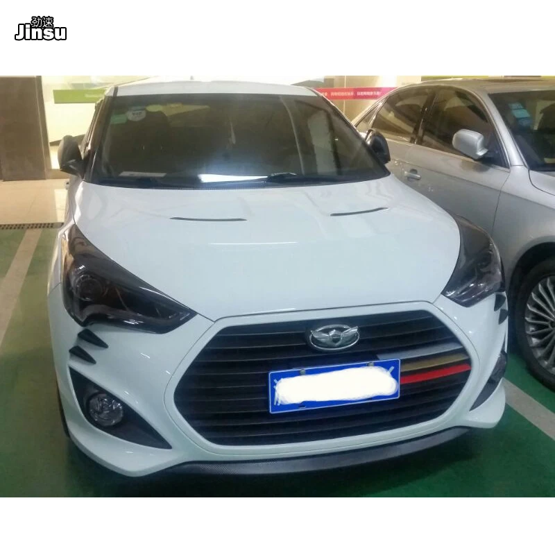 LP Style для Hyundai Veloster 1.6L 1 6 T углеродное волокно широкая фара бровей CF передний бампер