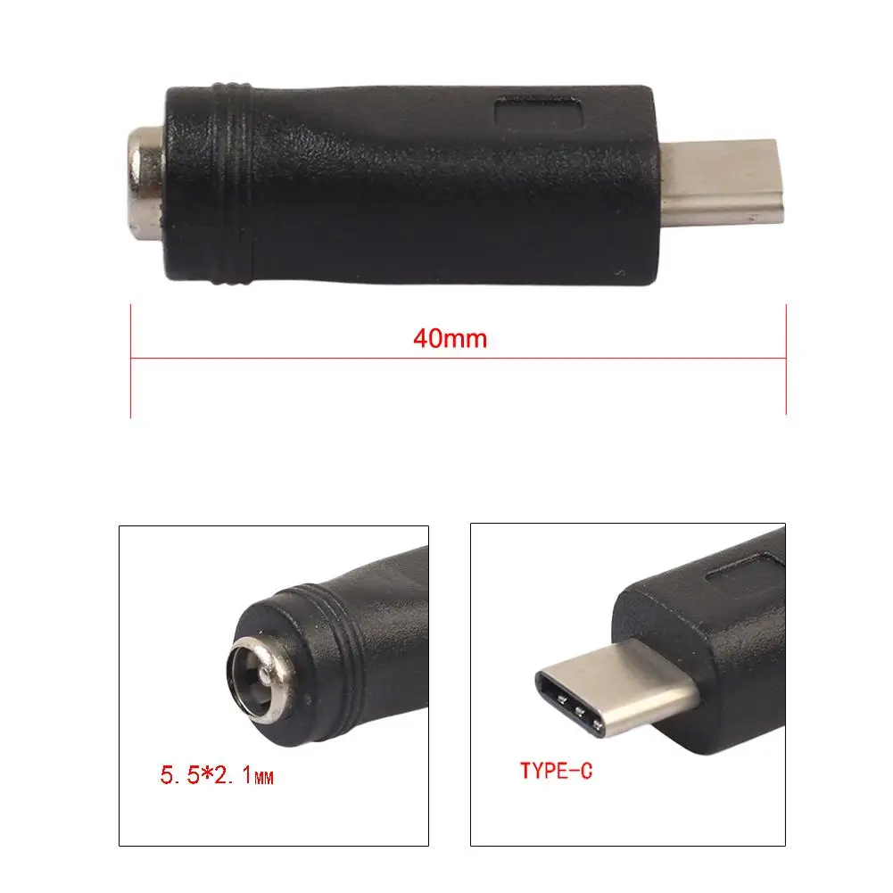 DC Power Adapter Converter Type-C USB Male to 5.5x2.1mm Female Jack Connector for Laptop Notebook Computer PC | Компьютеры и офис