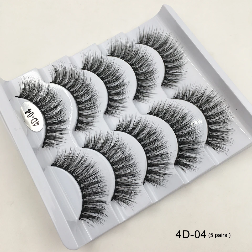 5 пар 3D Искусственные норковые волосы мягкие Накладные ресницы искусственные