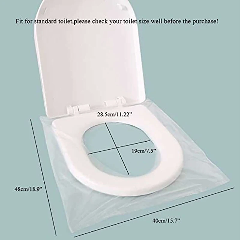 50 шт. ПЭ каверы для ободка унитаза крышка Пластик Бизнес дорожные сумки из