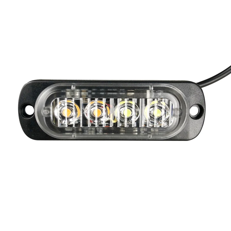 4 шт. Янтарный светодиодный стробоскопический сигнальный фонарь светодиодных