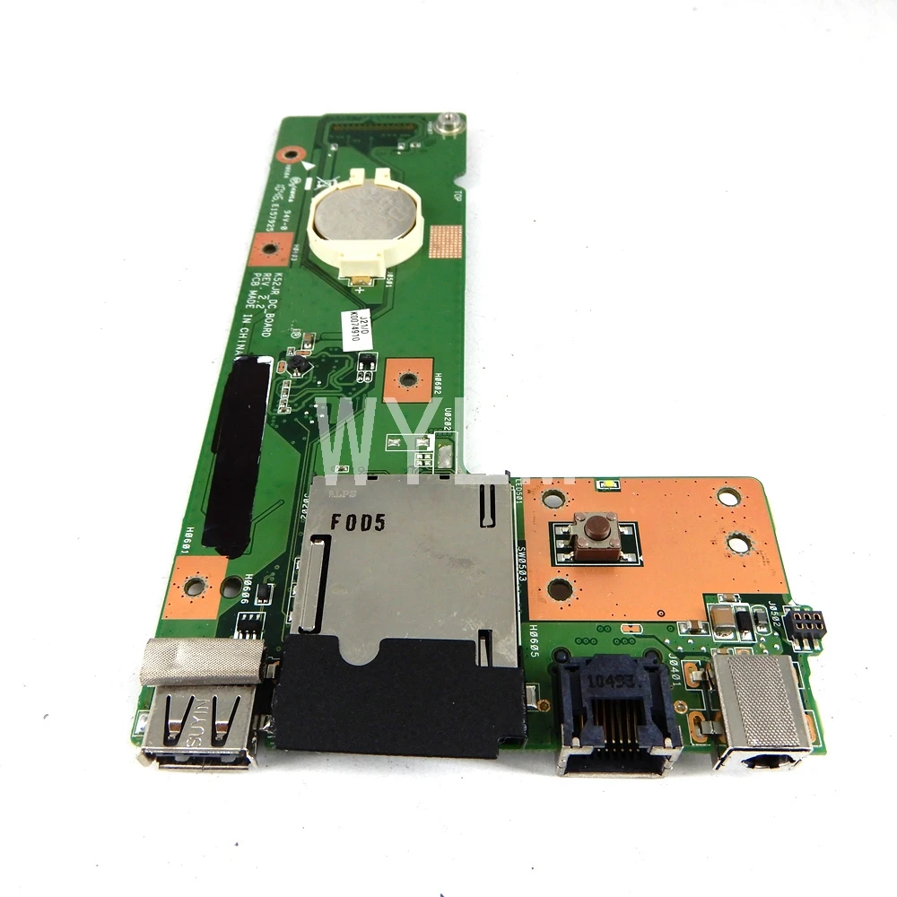 Для ASUS A52J K52 K52J K52JR JE JB JV JU JT K52JC K52DR X52F K52F X52J USB DC Jack Board 60-NXMDC1000 REV: 2 100% протестирован |