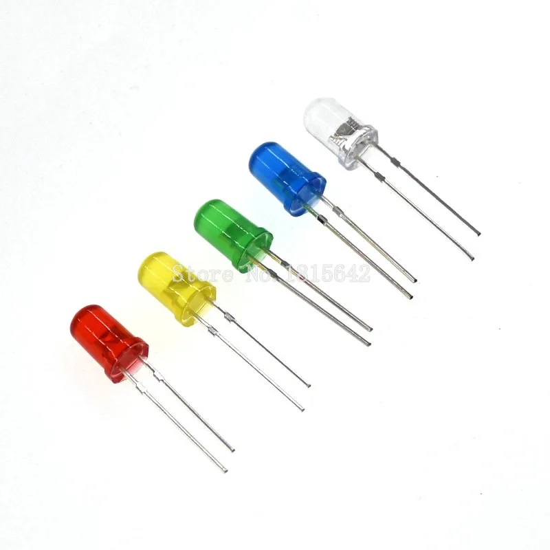 100 шт. светодиодные Диоды 3 мм 5 белый/синий/красный/желтый/зеленый/оранжевый