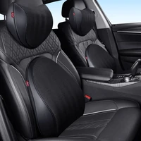 pu leather memory foam seat chair lumbar back support cushion pillows for office home car auto interior accessories