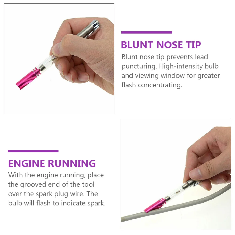 2pcs Auto Ignition Test Pen Portable Spark Plugs Wires Coils Diagnostic Tool |