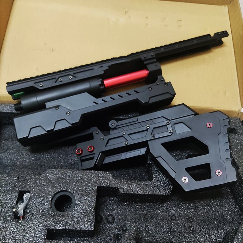 

T1 electromagnetic gun sci-fi j9 Si Jun M4 kit nylon model props breathing light power display laser rail gun