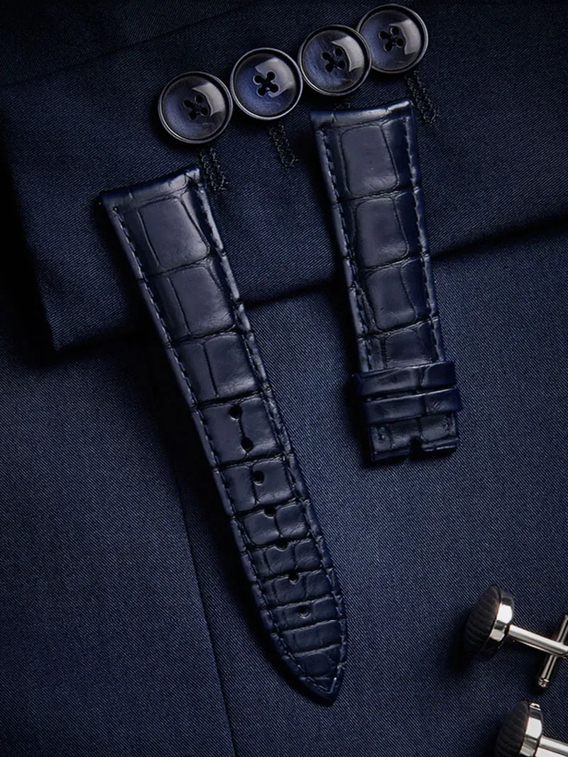 Ремешок мужской ручной работы из крокодиловой кожи роскошный браслет