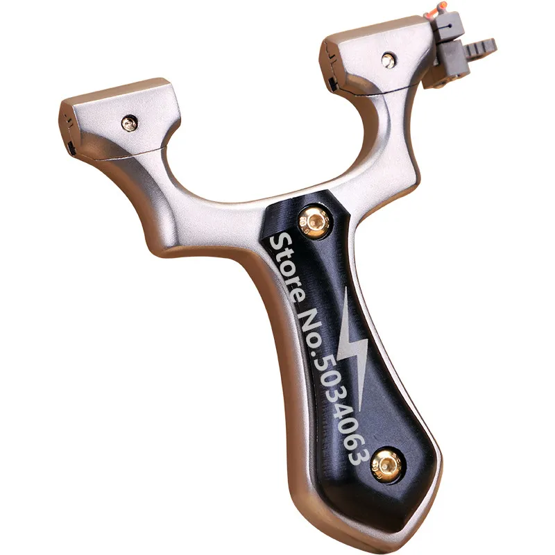 

High quality stainless steel hunting slingshot with rubber band outdoor shooting game powerful hand-held bow new 2019