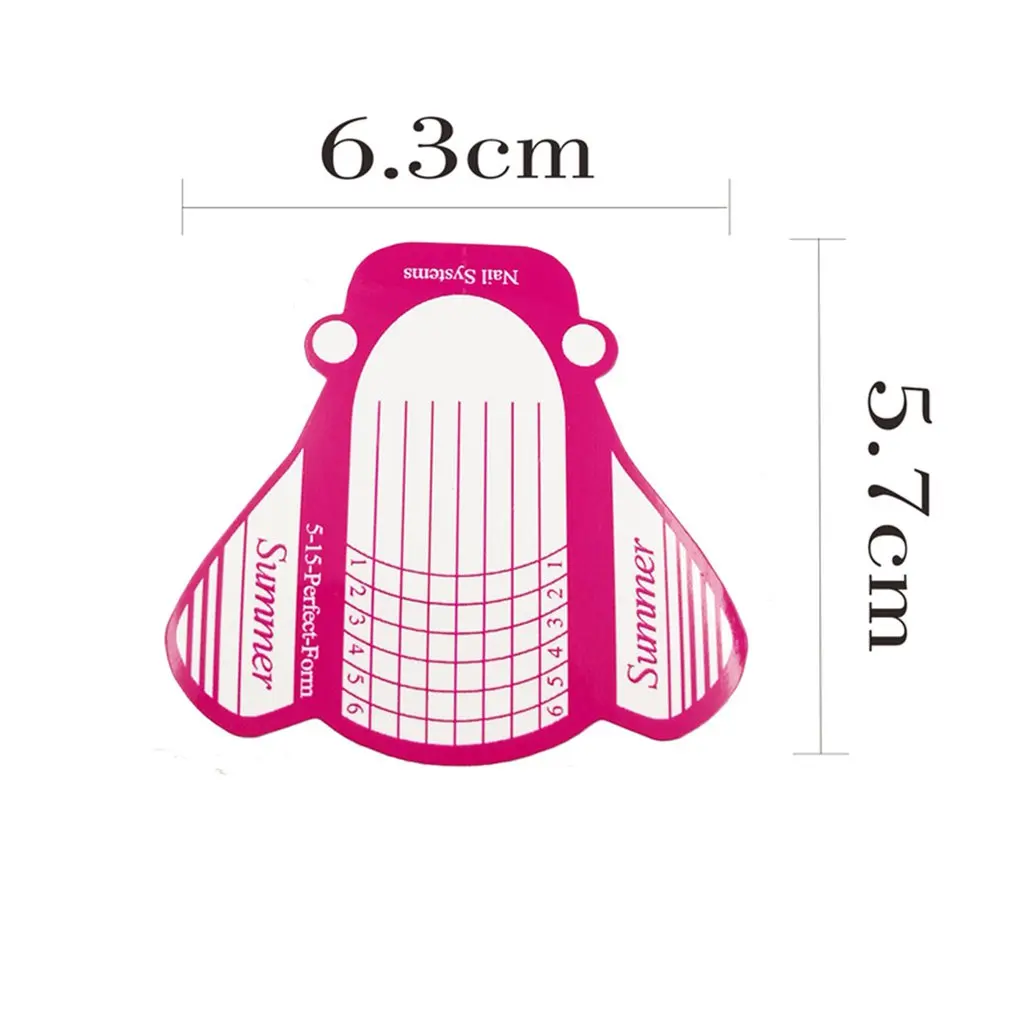 Прочный и долговечный бумажный лоток для ногтей в виде бабочки 100 штук|Комплекты