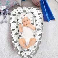 baby sleeper nest bed infant nest pod travel cot baby cotton lounger pod nest soft cushion pillow for newborn cot cradle
