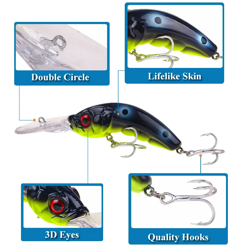 2019 New Topwater Lure 1PCS 10g 13.4cm Minnow Plastic Hard Fishing 3D Fish Eyes 2 Hooks Carp Tackle | Спорт и развлечения
